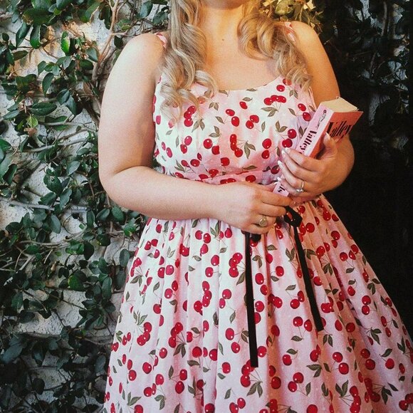 Torrid Retro Chic Swing Dress Cherry Pink - Picture 4 of 4